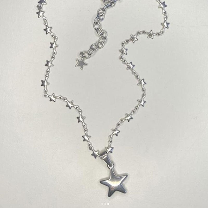 Metal Star Pendant Necklace Pi-Mart