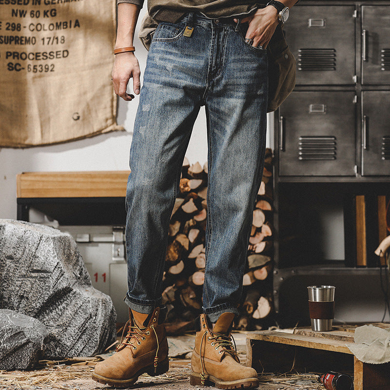 American Retro Autumn Jeans Men Lootquake LLC