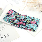 Sweat-absorbent And Anti-perspirant Bundled Headband With Wide-brimmed Print Headband Pi-Mart