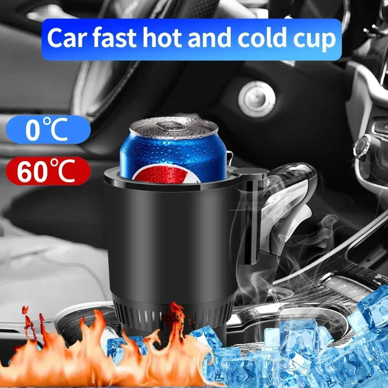 2 In1 Car Heating Cooling Cup 12V Smart Car Cup Holder Digital Temperature Display Drink Cup Warmer Cooler Mini Car Refrigerator Pi-Mart