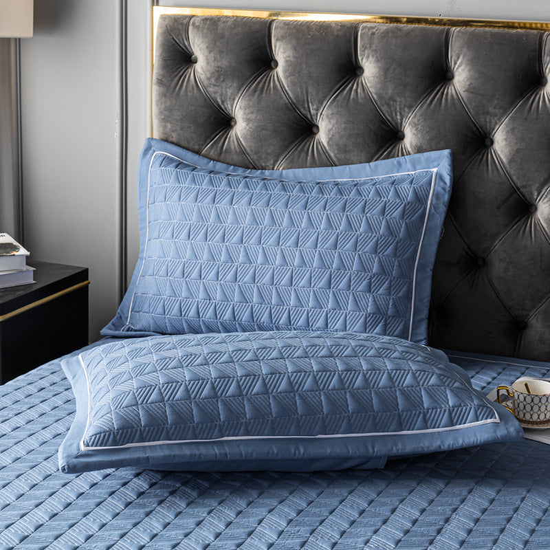 Quilted Padded Continental Bed Cover Three Piece Set Pi-Mart