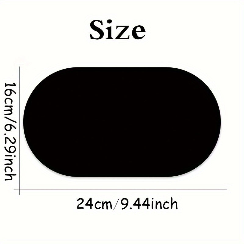 [Small Solid Color Mouse Pad] Oval Small Mouse Pad Single-sided Solid Color Universal Non-slip Pad Mouse Pad Suitable For Laptop Office Faux Leather Gaming Mouse Pad Lootquake LLC