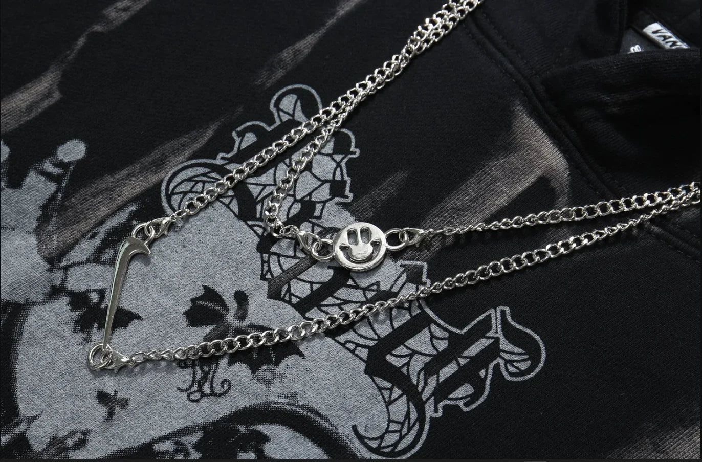 Devil Print Hooded Sweatshirt