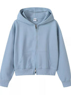 Full Size Casual Zip-Up Long Sleeve Hoodie Plus Size THRIXINE
