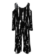 Women's V-neck Irregular Tie Dye Off Shoulder Fashion Jumpsuit - SJB-DIAMOND ELITES