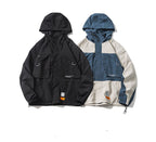 Korean Style Color Block Student Hooded Jacket Handsome Trend Pi-Mart