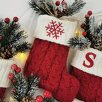 Knitted Christmas Letter Socks Pi-Mart