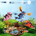 TARANDUS 4 Pcs Fun and Vibrant Fish Tank Decorations - Cute Floating Diver and Retro Submarine Set - Perfect Aquarium Accessories for Betta Fish and Floating Aquarium Decor (Style-02) Lootquake LLC