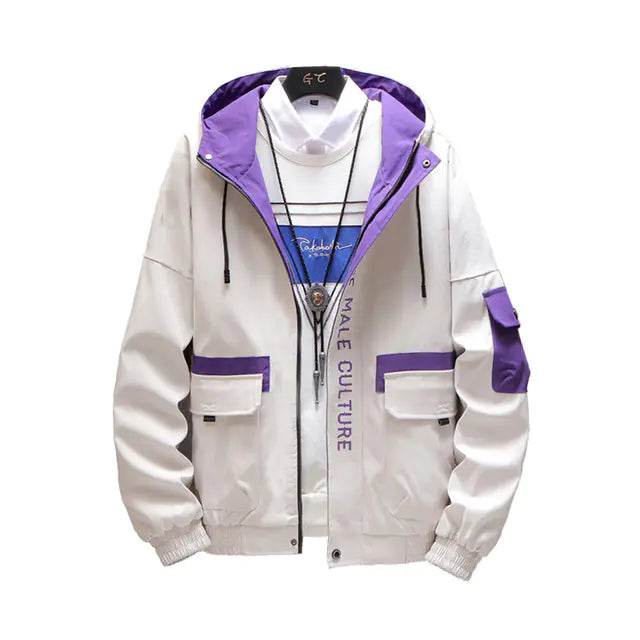 Men's Hooded Work Jacket, Utility Outerwear Jacket Pi-Mart