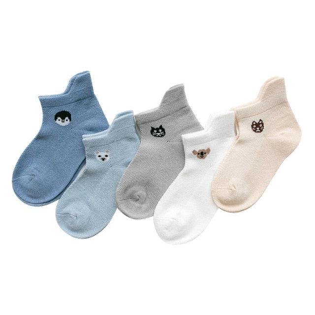 5Pairs 0-2Y Infant Baby Socks Baby Socks for Girls Cotton Mesh Cute Newborn Boy Toddler Socks Baby Clothes Accessories Stevvex