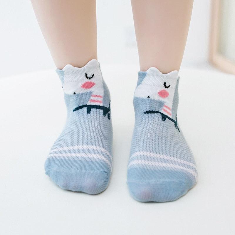 5Pairs 0-2Y Infant Baby Socks Baby Socks for Girls Cotton Mesh Cute Newborn Boy Toddler Socks Baby Clothes Accessories Stevvex