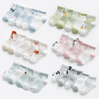 5Pairs 0-2Y Infant Baby Socks Baby Socks for Girls Cotton Mesh Cute Newborn Boy Toddler Socks Baby Clothes Accessories Stevvex