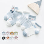 5Pairs 0-2Y Infant Baby Socks Baby Socks for Girls Cotton Mesh Cute Newborn Boy Toddler Socks Baby Clothes Accessories Stevvex