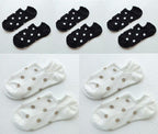 5Pais Women No Show Sports Socks Short Comfortable Cotton Aesthetic Novelty Dot Sweet Boat Socks Ankle Socks For Men And Women Stevvex