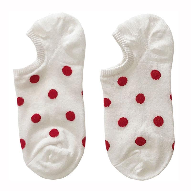 5Pais Women No Show Sports Socks Short Comfortable Cotton Aesthetic Novelty Dot Sweet Boat Socks Ankle Socks For Men And Women Stevvex