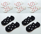 5Pais Women No Show Sports Socks Short Comfortable Cotton Aesthetic Novelty Dot Sweet Boat Socks Ankle Socks For Men And Women Stevvex