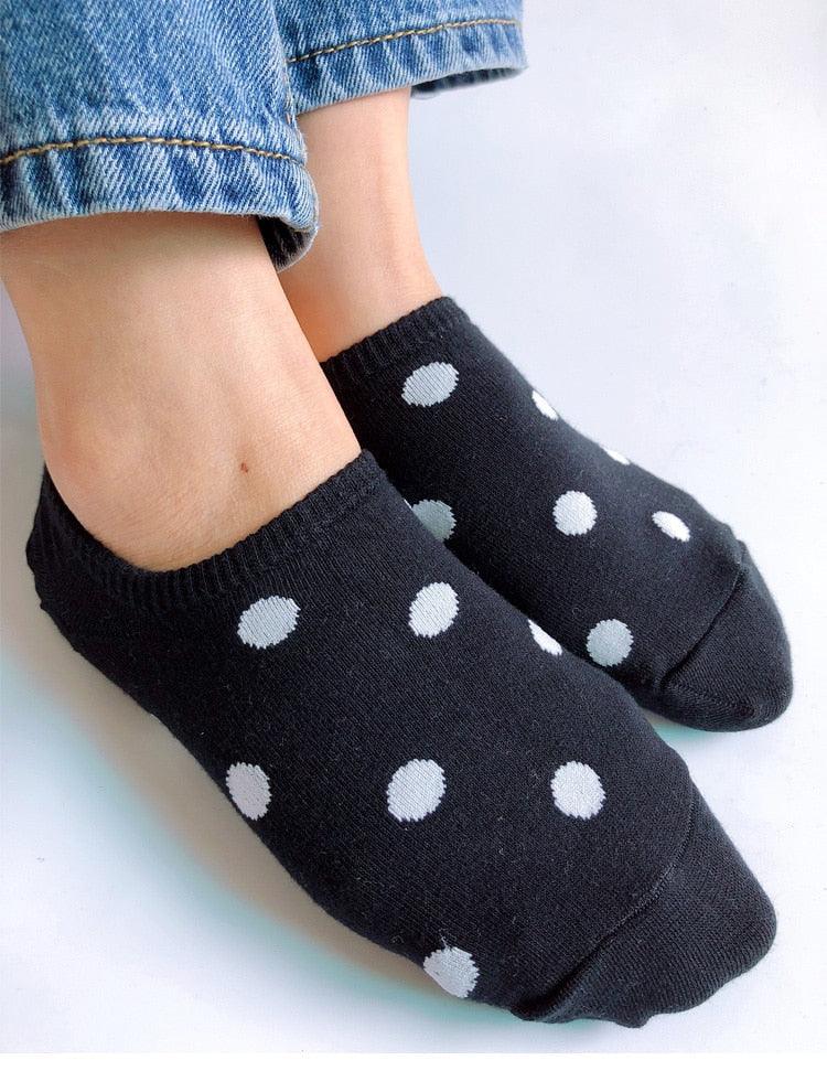 5Pais Women No Show Sports Socks Short Comfortable Cotton Aesthetic Novelty Dot Sweet Boat Socks Ankle Socks For Men And Women Stevvex
