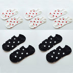 5Pais Women No Show Sports Socks Short Comfortable Cotton Aesthetic Novelty Dot Sweet Boat Socks Ankle Socks For Men And Women Stevvex