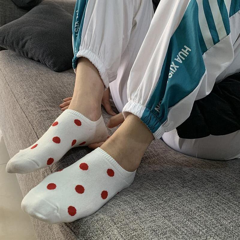 5Pais Women No Show Sports Socks Short Comfortable Cotton Aesthetic Novelty Dot Sweet Boat Socks Ankle Socks For Men And Women Stevvex