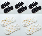 5Pais Women No Show Sports Socks Short Comfortable Cotton Aesthetic Novelty Dot Sweet Boat Socks Ankle Socks For Men And Women Stevvex