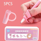 5Pcs Children Writing Pencil Holder Kids Learning Practice Pen Aid Grip Posture Correction Device Child Writing Tools Pencil for Kids Handwriting Aid Correction Tool Stevvex