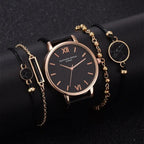 5Pcs Elegant Stylish Buckle Quartz Wrist Watch Set - Fashion Watches For Women and Girls