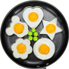 5Pcs Stainless Steel Fried Egg Mold Pancake Mould Omelette Mold Ring Cooking Fried Egg Bento Shaper Kitchen Gadget Frying Egg Cooking Tools Kitchen Accessories Gadget Rings Stevvex