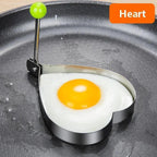 5Pcs Stainless Steel Fried Egg Mold Pancake Mould Omelette Mold Ring Cooking Fried Egg Bento Shaper Kitchen Gadget Frying Egg Cooking Tools Kitchen Accessories Gadget Rings Stevvex