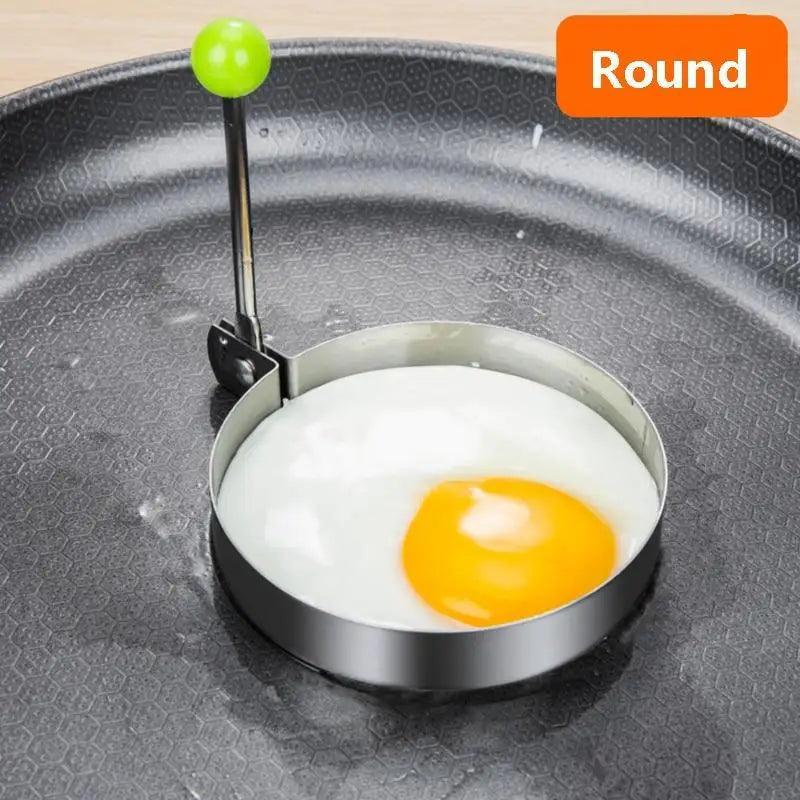 5Pcs Stainless Steel Fried Egg Mold Pancake Mould Omelette Mold Ring Cooking Fried Egg Bento Shaper Kitchen Gadget Frying Egg Cooking Tools Kitchen Accessories Gadget Rings Stevvex