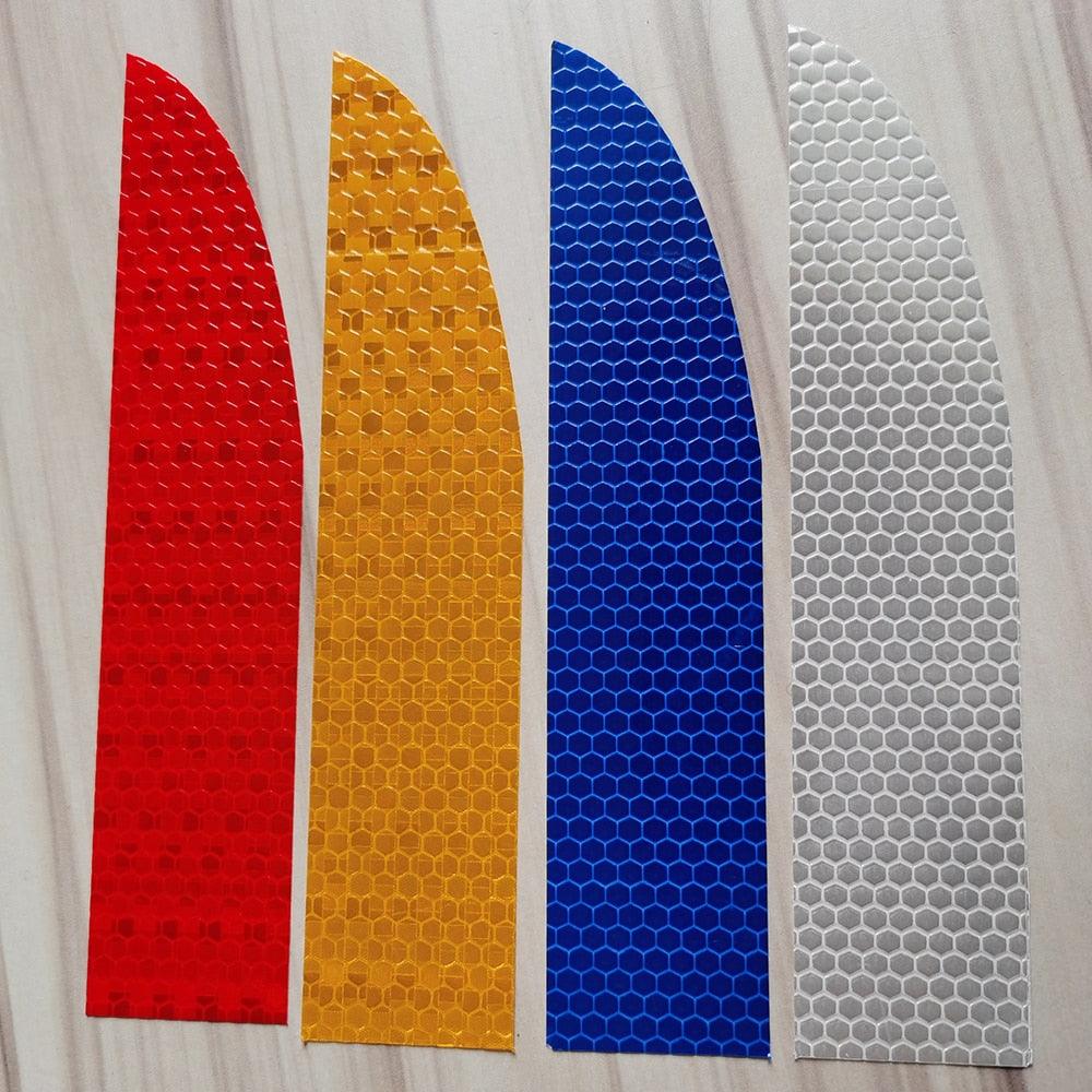 5pcs/set Car Reflectance Reflector Sticker Auto Strong Reflective Stickers  Car Body Trunk Exterior Auto Accessories Reflective Tape Reflex Reflective Stickers Car Trunk Reflective Stickers Night Visibility Reflective Decal Waterproof Exterior Warning Stevvex