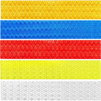 5pcs/set Car Reflectance Reflector Sticker Auto Strong Reflective Stickers  Car Body Trunk Exterior Auto Accessories Reflective Tape Reflex Reflective Stickers Car Trunk Reflective Stickers Night Visibility Reflective Decal Waterproof Exterior Warning Stevvex