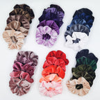 5PCS/Set Velvet Scrunchies Elastic Rubber Hair Bands Women Girls Soft Solid Headbands Ponytail Holder Hair Rope Tie Accessories Ponytail Holder Accessories for Women And Girls Stevvex