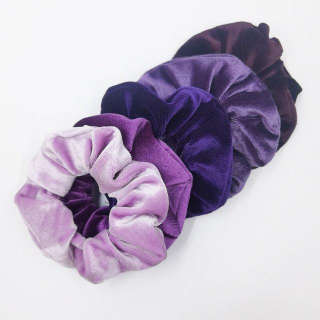 5PCS/Set Velvet Scrunchies Elastic Rubber Hair Bands Women Girls Soft Solid Headbands Ponytail Holder Hair Rope Tie Accessories Ponytail Holder Accessories for Women And Girls Stevvex