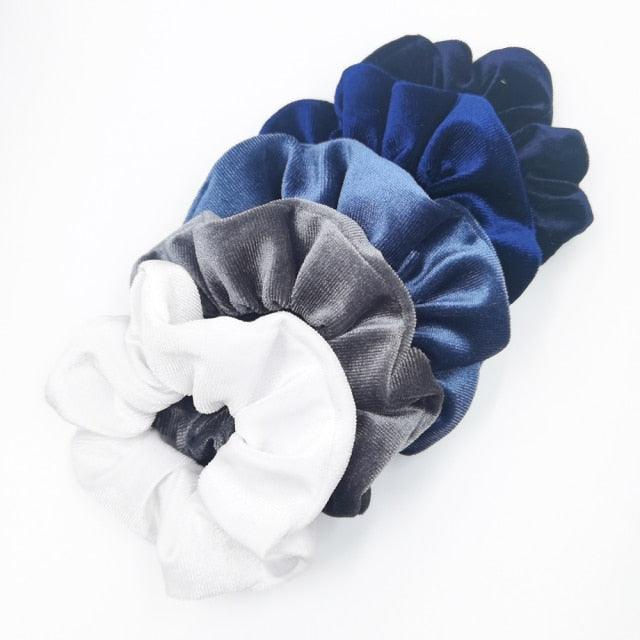 5PCS/Set Velvet Scrunchies Elastic Rubber Hair Bands Women Girls Soft Solid Headbands Ponytail Holder Hair Rope Tie Accessories Ponytail Holder Accessories for Women And Girls Stevvex