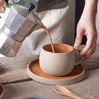Coffee Mug with Saucer Ceramic Pi-Mart