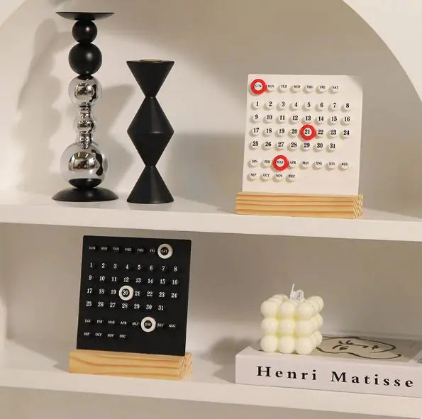 Wannian Wooden Ring Acrylic Calendar Pi-Mart