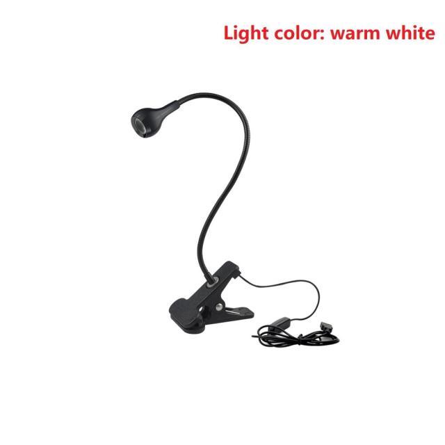 5V USB power LED Desk lamp Flexible study Reading Book lights Eye Protect Table lamp With Clip For Home Decorative Table Lamp Cute Study Lamps for Bedroom Décor Stevvex