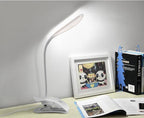5V USB power LED Desk lamp Flexible study Reading Book lights Eye Protect Table lamp With Clip For Home Decorative Table Lamp Cute Study Lamps for Bedroom Décor Stevvex
