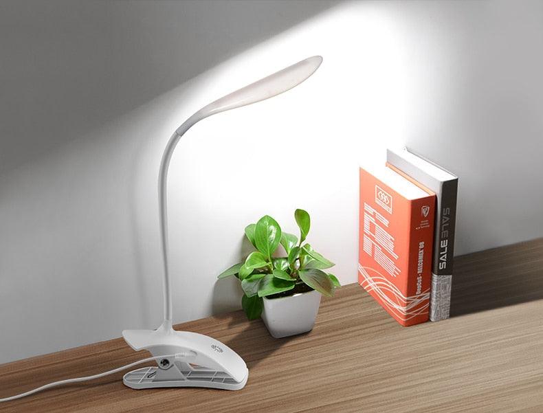 5V USB power LED Desk lamp Flexible study Reading Book lights Eye Protect Table lamp With Clip For Home Decorative Table Lamp Cute Study Lamps for Bedroom Décor Stevvex