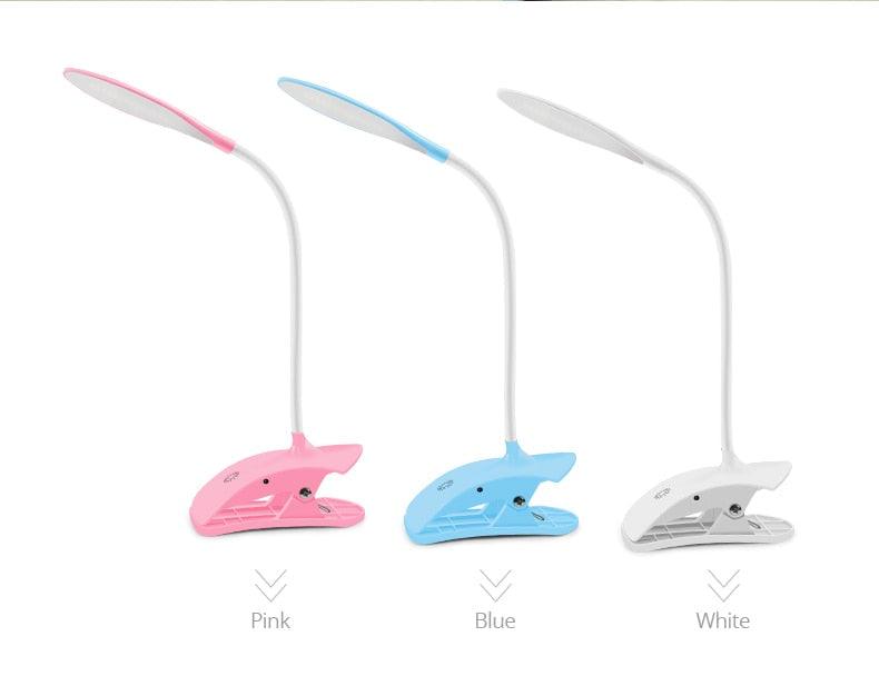 5V USB power LED Desk lamp Flexible study Reading Book lights Eye Protect Table lamp With Clip For Home Decorative Table Lamp Cute Study Lamps for Bedroom Décor Stevvex
