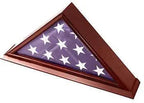 5x9 Burial/Funeral/Veteran Flag Elegant Display Case with Base, Solid Wood, Cherry Finish The Military Gift Store