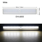 6/10 LEDs PIR LED Motion Sensor Light Cupboard Wardrobe Bed Lamp LED Under Cabinet Night Light For Closet Stairs Kitchen - SJB-DIAMOND ELITES
