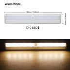 6/10 LEDs PIR LED Motion Sensor Light Cupboard Wardrobe Bed Lamp LED Under Cabinet Night Light For Closet Stairs Kitchen - SJB-DIAMOND ELITES