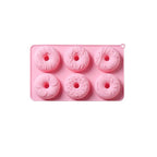 6 Cells Large Size Cake Molds Food Grade Material Donuts Mold Baking Tools For Biscuit Dessert Chocolate Mould Silicone Baking Mold Just Pop Out Non-Stick Doughnuts Baking Molds Stevvex