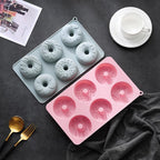 6 Cells Large Size Cake Molds Food Grade Material Donuts Mold Baking Tools For Biscuit Dessert Chocolate Mould Silicone Baking Mold Just Pop Out Non-Stick Doughnuts Baking Molds Stevvex