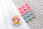 6 Cells Large Size Cake Molds Food Grade Material Donuts Mold Baking Tools For Biscuit Dessert Chocolate Mould Silicone Baking Mold Just Pop Out Non-Stick Doughnuts Baking Molds Stevvex