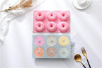 6 Cells Large Size Cake Molds Food Grade Material Donuts Mold Baking Tools For Biscuit Dessert Chocolate Mould Silicone Baking Mold Just Pop Out Non-Stick Doughnuts Baking Molds Stevvex