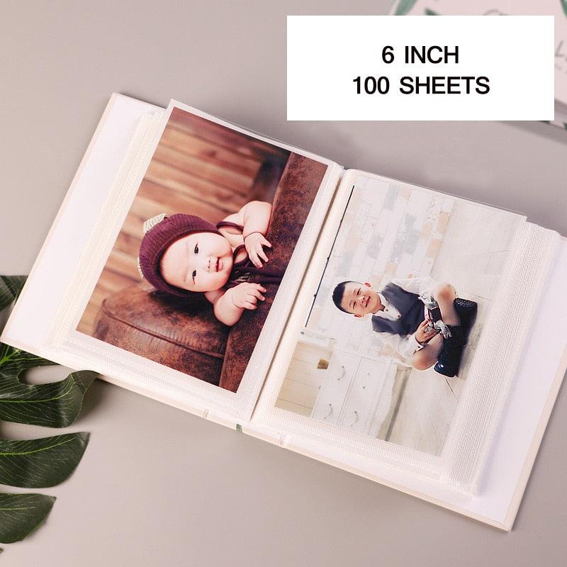 6 Inch 100 Sheets Scrapbook Paper Baby Family Scrapbook Photos Albums Wedding DIY Photo Albums Birthday Gift Family Scrapbook Albums Family Anniversary Gift For Couple Stevvex