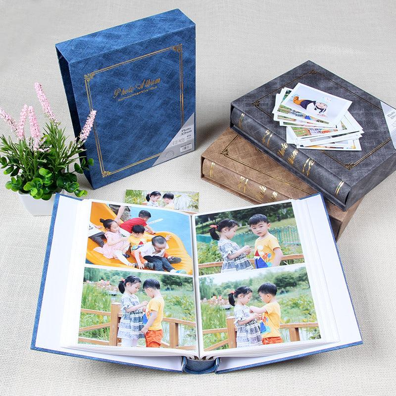 6 Inch Photo Album Holder 6 Inch Boxed Wedding Album Family Record DIY Photo Albums Birthday Gift Family Scrapbook Albums Family Anniversary Gift For Couple Stevvex