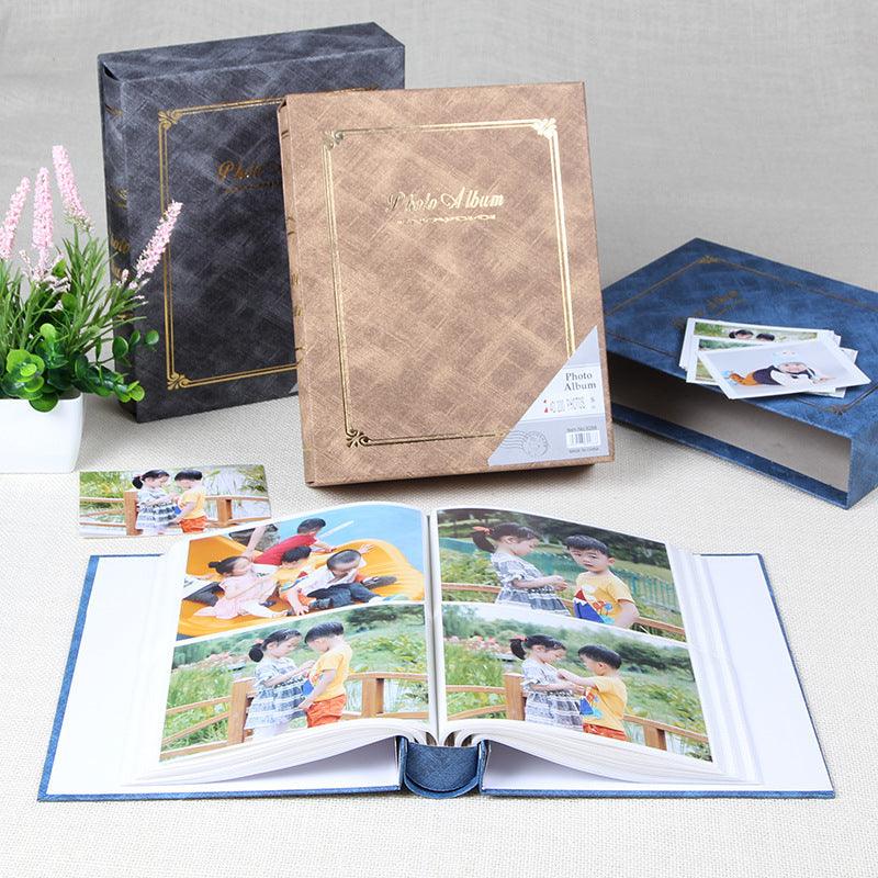 6 Inch Photo Album Holder 6 Inch Boxed Wedding Album Family Record DIY Photo Albums Birthday Gift Family Scrapbook Albums Family Anniversary Gift For Couple Stevvex